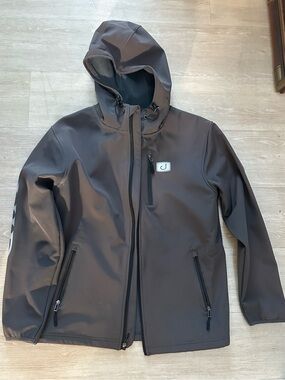Avid Outdoor Men's Hooded Rain Shell Jacket - Charcoal